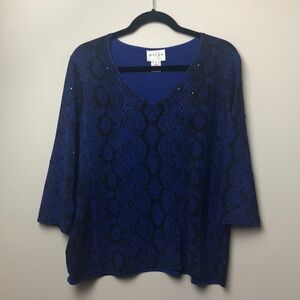 Oscar de la rents snakeskin pattern sweater